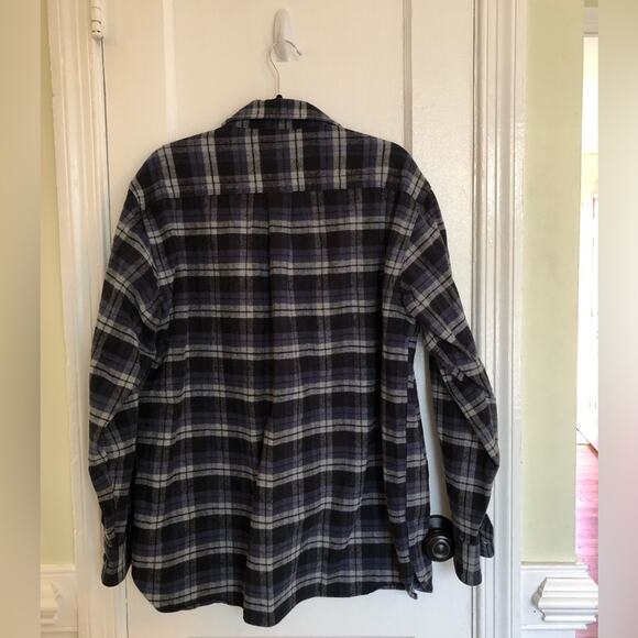 Vintage LL Bean Plaid Flannel Button Down Long Sleeve Shirt Shacket - Picture 5 of 7